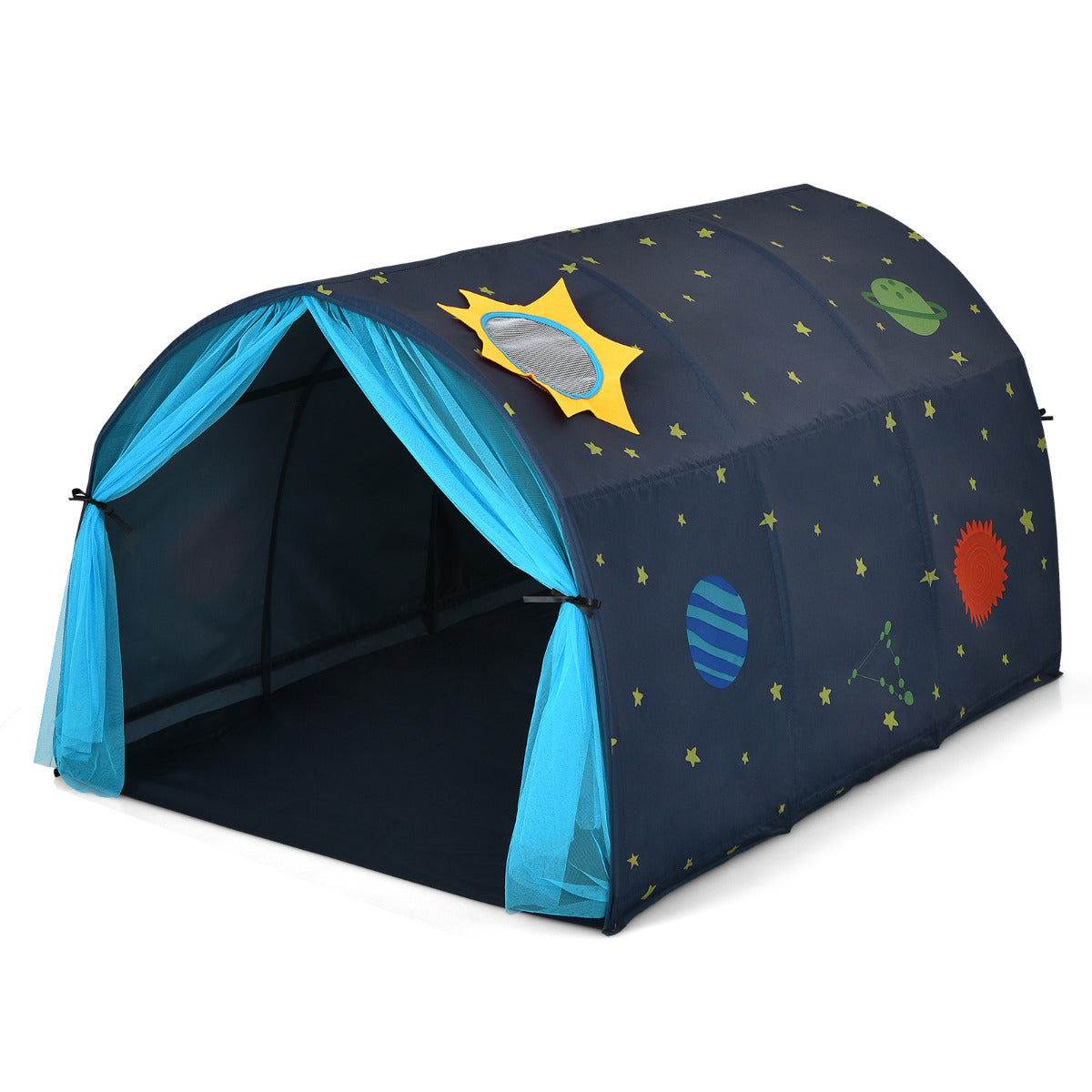 Tenda de Jogo para Crianças – 144 x 102 x 82 cm – Azul – Tecido