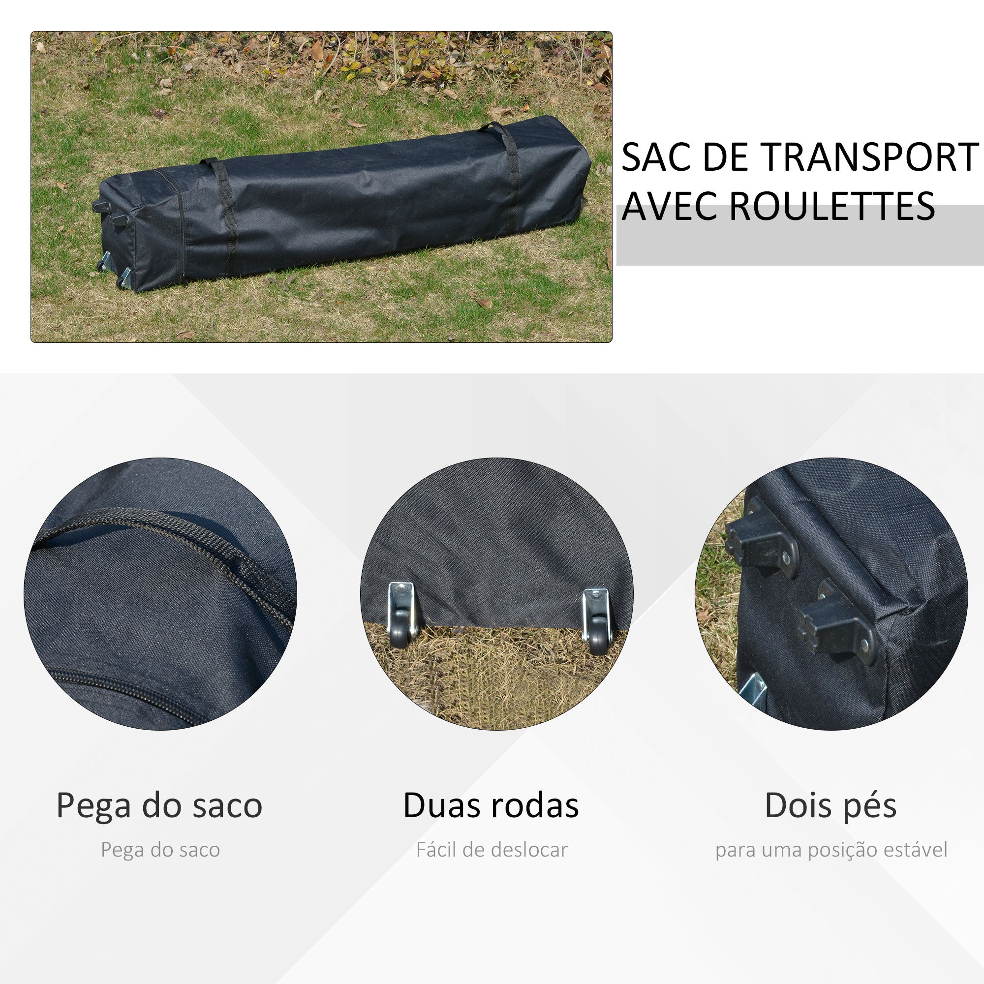 Tenda Dobrável 385x385x298 cm Cáqui e Café