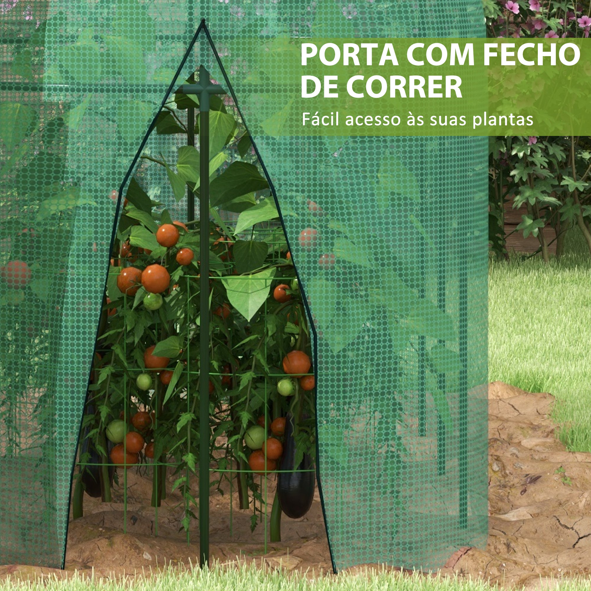 Estufa de Jardim Verde 300x100x150 cm - Proteção para Plantas