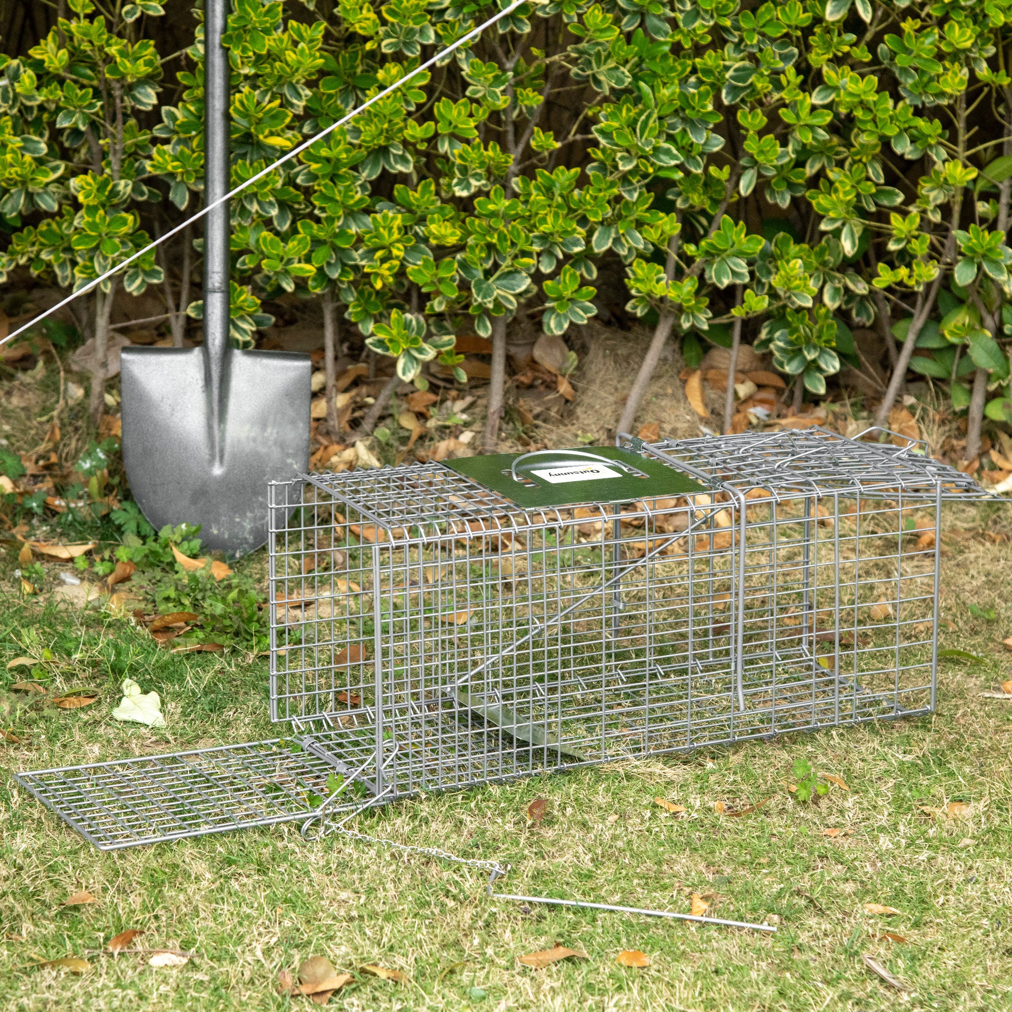 Armadilha para animais vivos – 66x24x30,5 cm – Prata – Aço