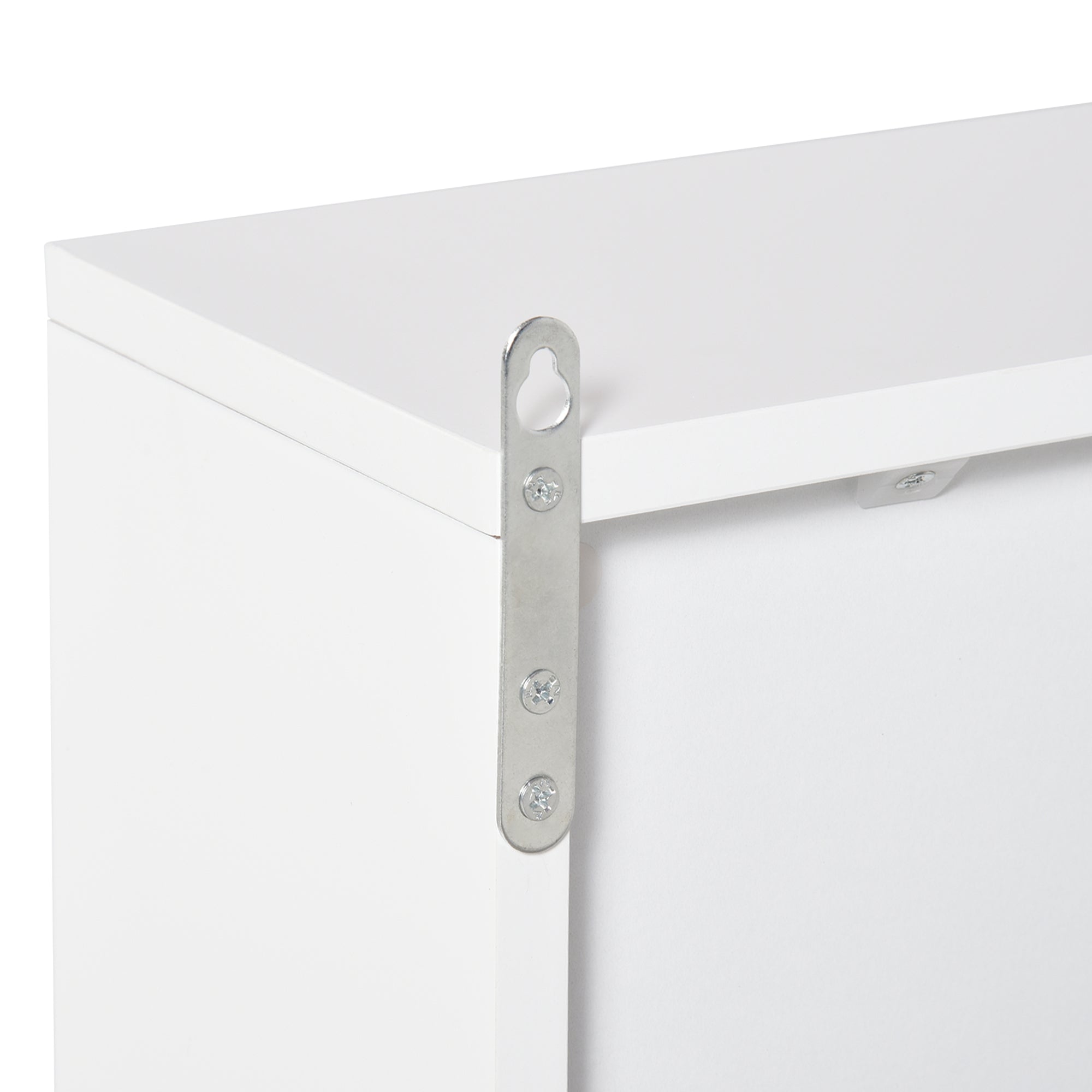 Armário de Casa de Banho – 48x14,5x45 cm – Branco – Melamina e Vidro