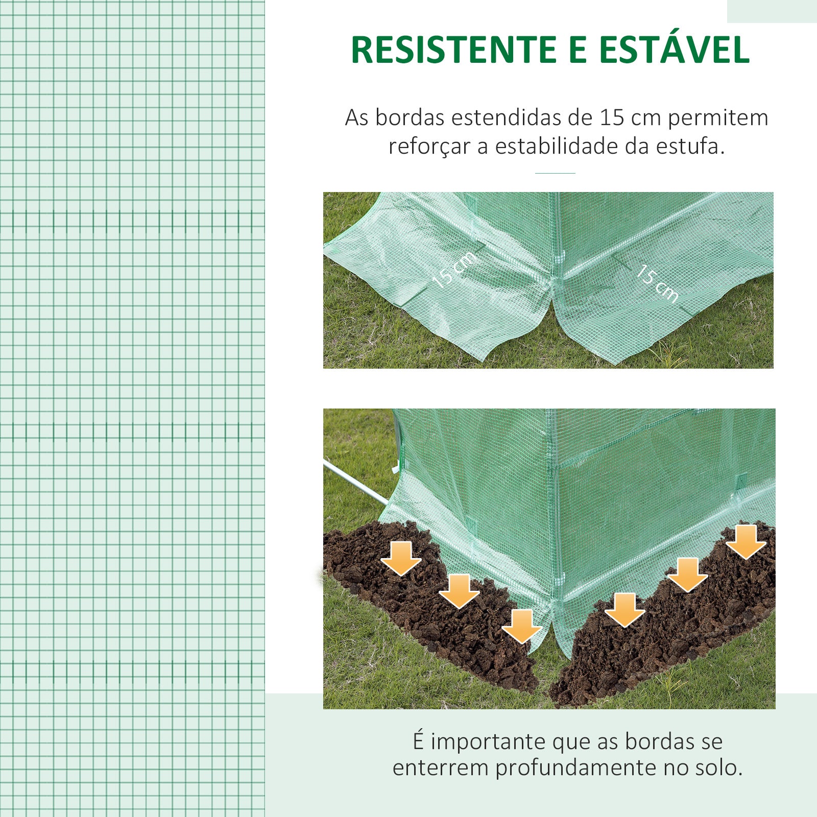 Cobertura de Estufa – 600x300x200 cm – Verde – PE