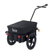 Reboque de Bicicleta Carga 40kg 144x59x80 cm Preto