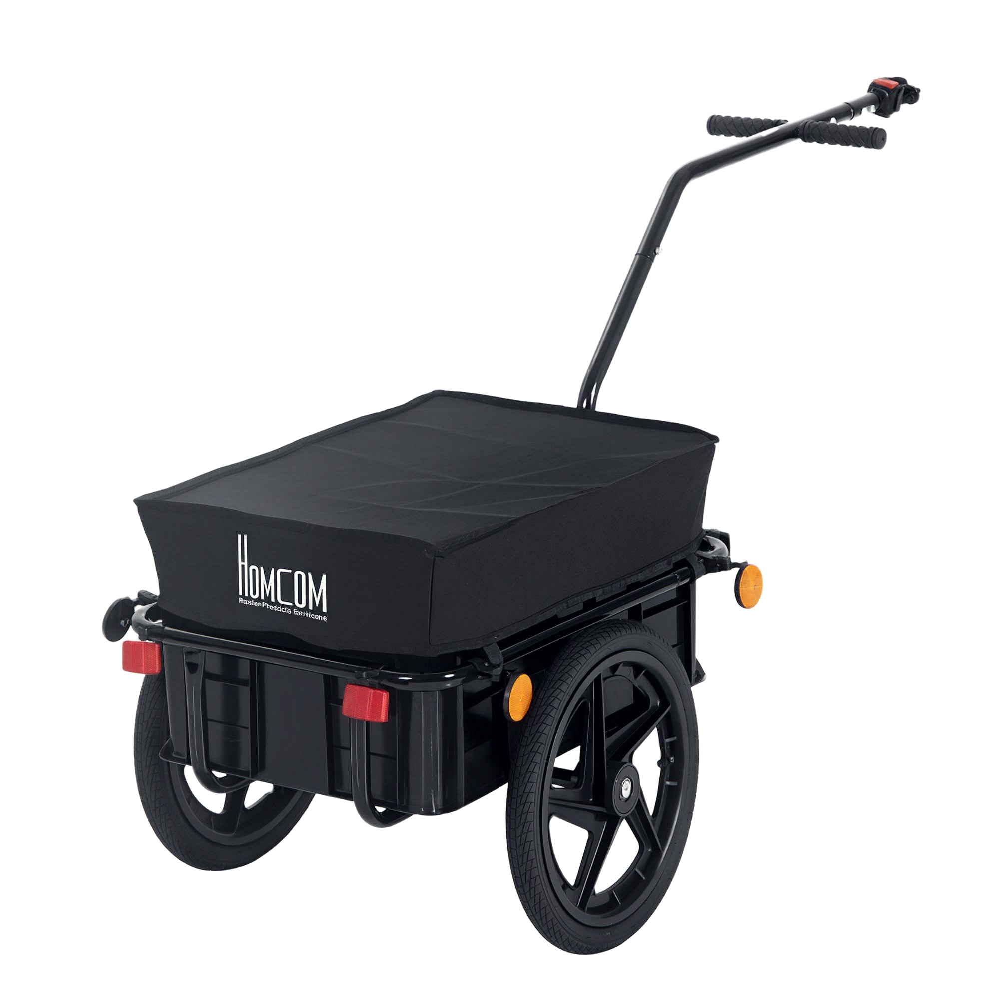 Reboque de Bicicleta Carga 40kg 144x59x80 cm Preto