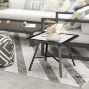 Mesa Auxiliar Quadrada 55x55x46 cm Cinzento