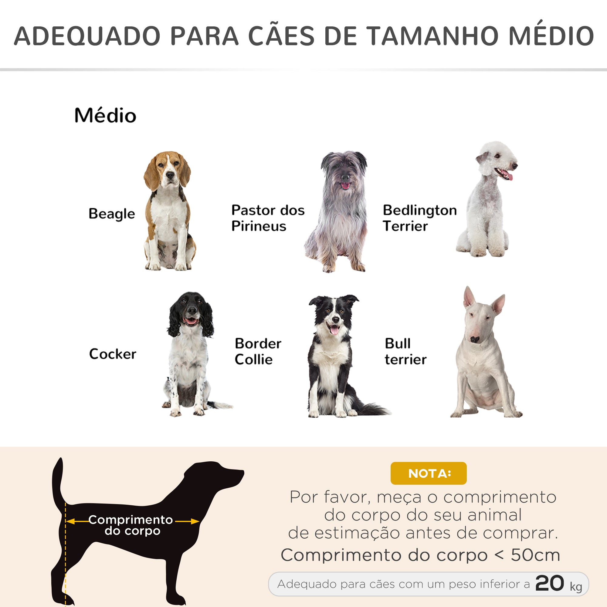 Cama Elevada para Animais de Estimação – 90x65x20cm – Preto – Metal