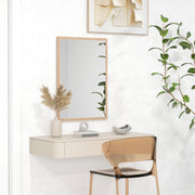 Espelho de Parede Decorativo 50x70 cm Cor Natural