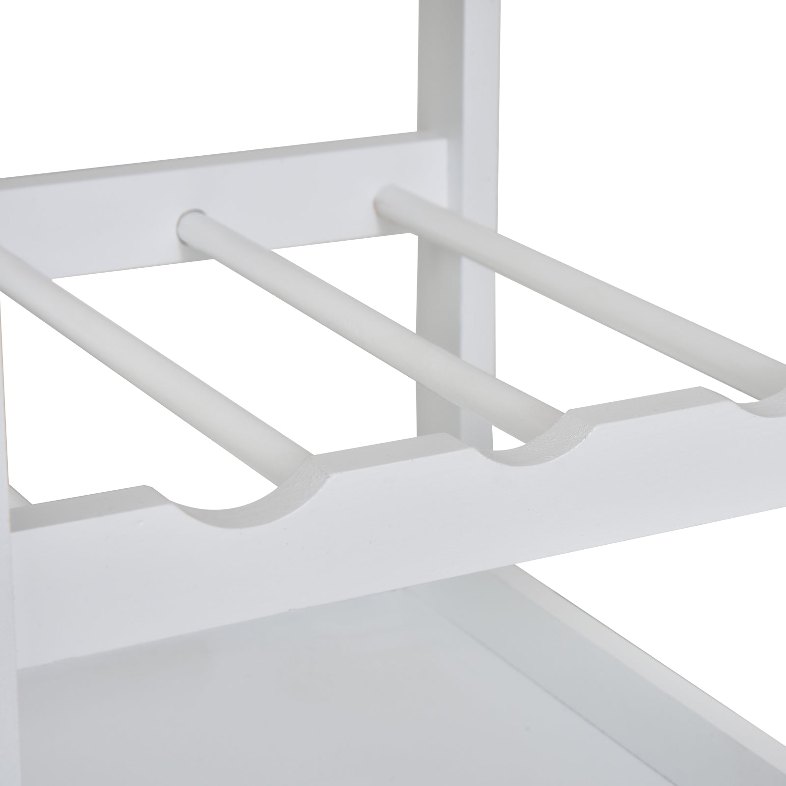Carrinho de Cozinha 4 Níveis 37x37x76 cm - Branco
