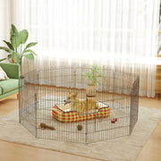Parque para Animais de Estimação 8 Paineis 71x61cm Preto