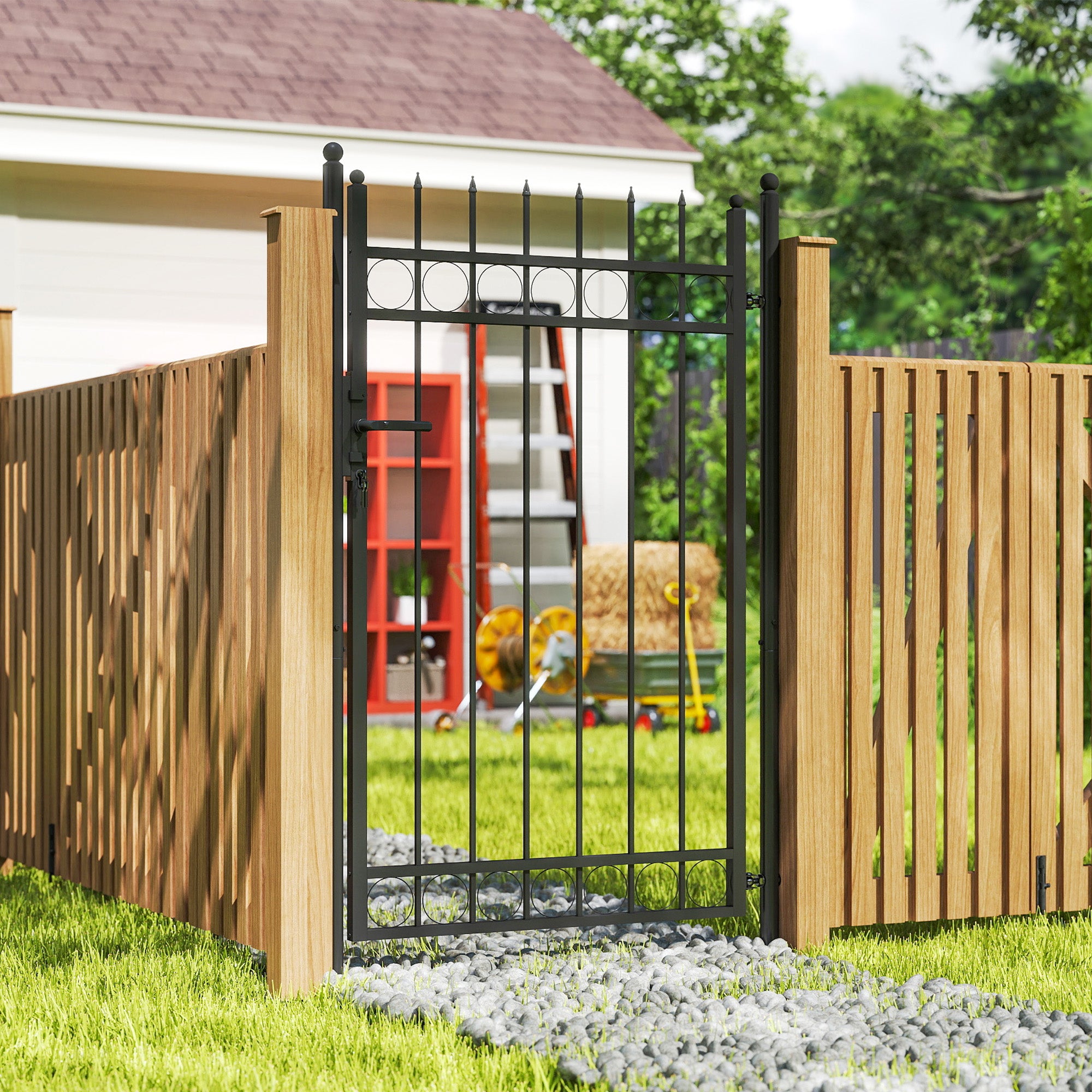 Porta de Jardim 105x204 cm - Cor Preto