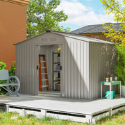 Abrigo de Jardim Exterior Cinzento 277x195x192cm - Armazenamento e Organização