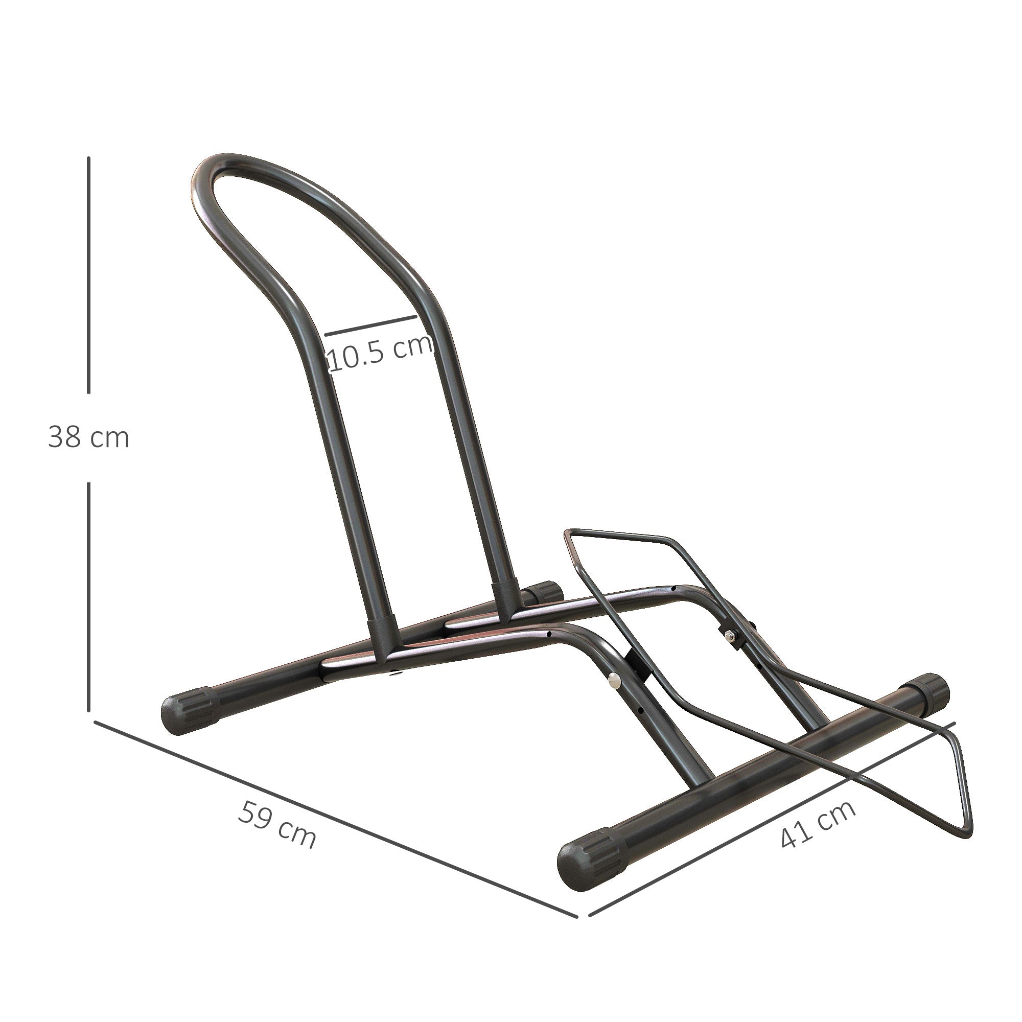 Estacionamento para Bicicletas de Aço 59x41x38 cm - Cor Preto