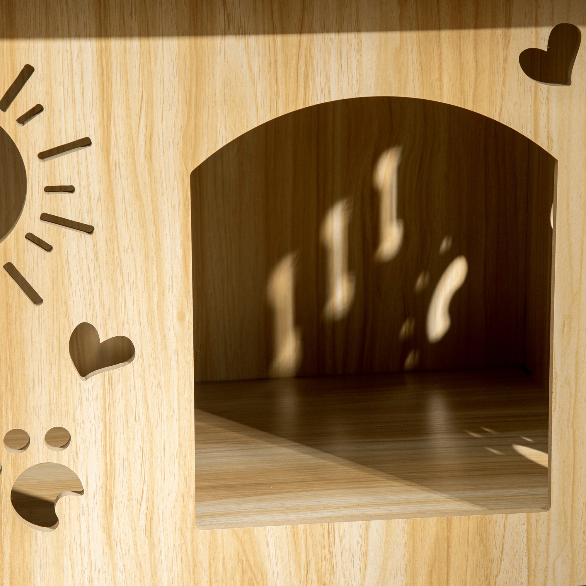 Casa de Madeira para Cães Pequenos – 69x50x58,5 cm – Preto – MDF