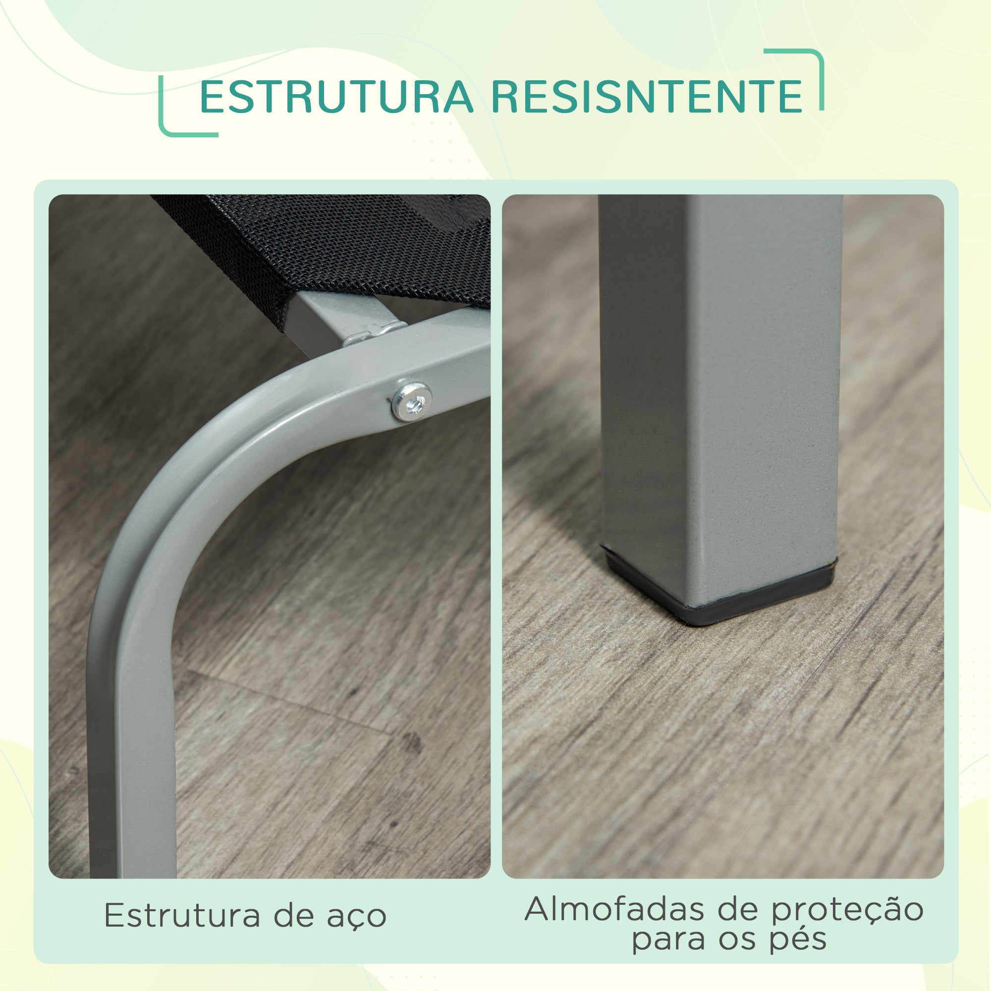 Cama Elevada para Animais de Estimação – 130x90x20 cm – Preto – Metal