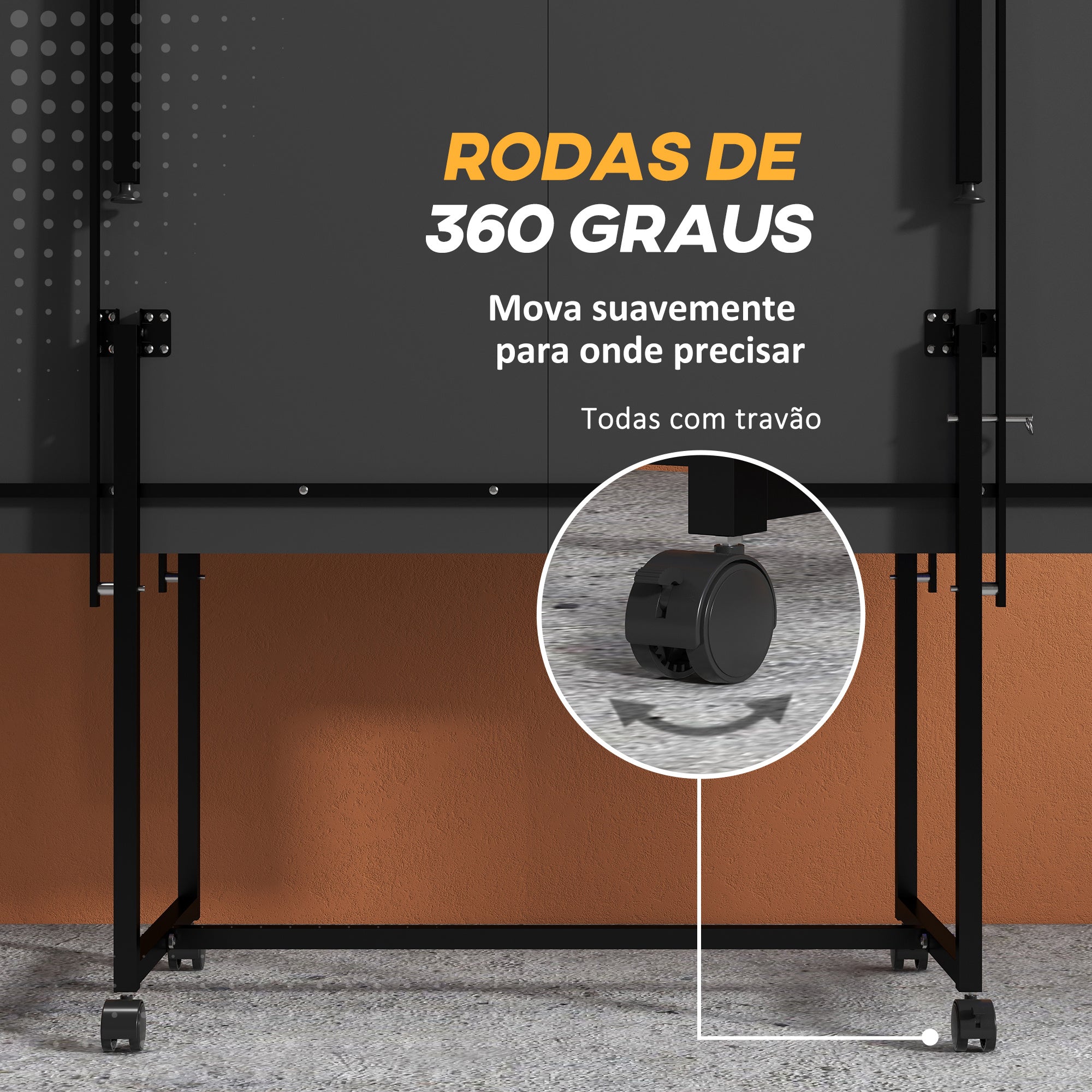 Mesa de Ping Pong Dobrável Profissional – 274x152,5x75,5 cm – Azul – MDF e Aço