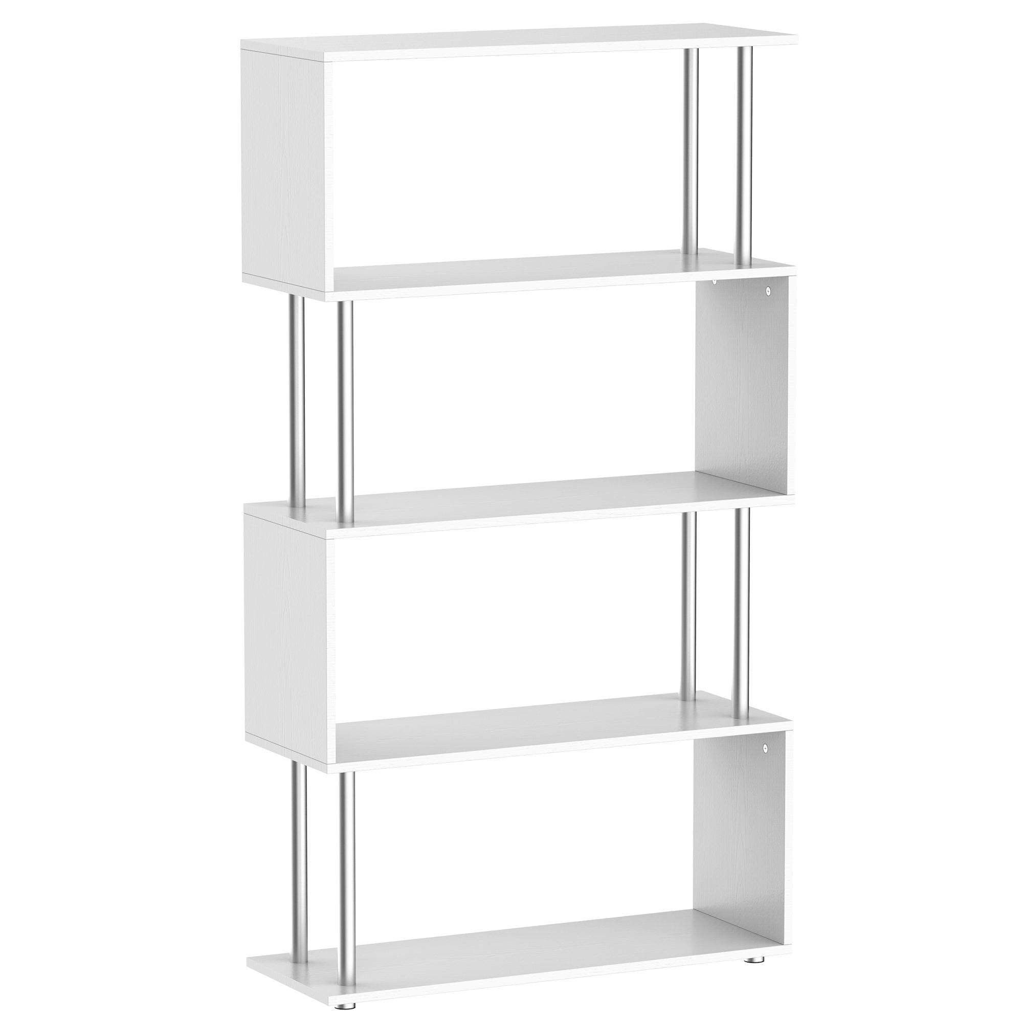 Estante de Madeira 145x80x30cm - Cor Branco