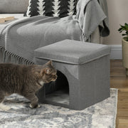 Casa para Gatos 36,5x36,5x36,5 cm Cinza - Refúgio Aconchegante para seu Felino