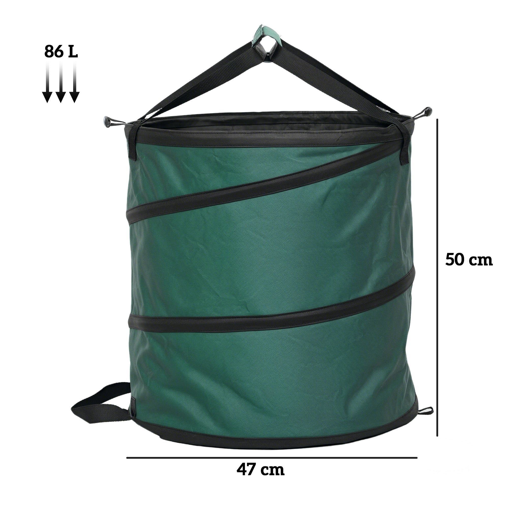 Conjunto de 4 Sacos para Resíduos de Jardim Ø47x50 cm Verde