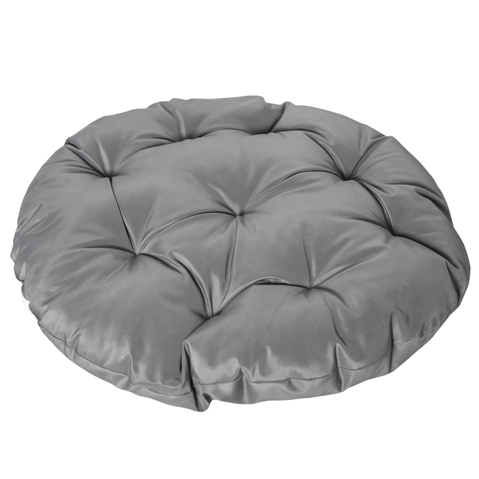 Poltrona Papasan Giratória de Vime Sintético Cinza 87x97x90 cm