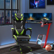 Cadeira Ergonómica Gaming com Encosto Ajustável 65x70x117-125cm Verde