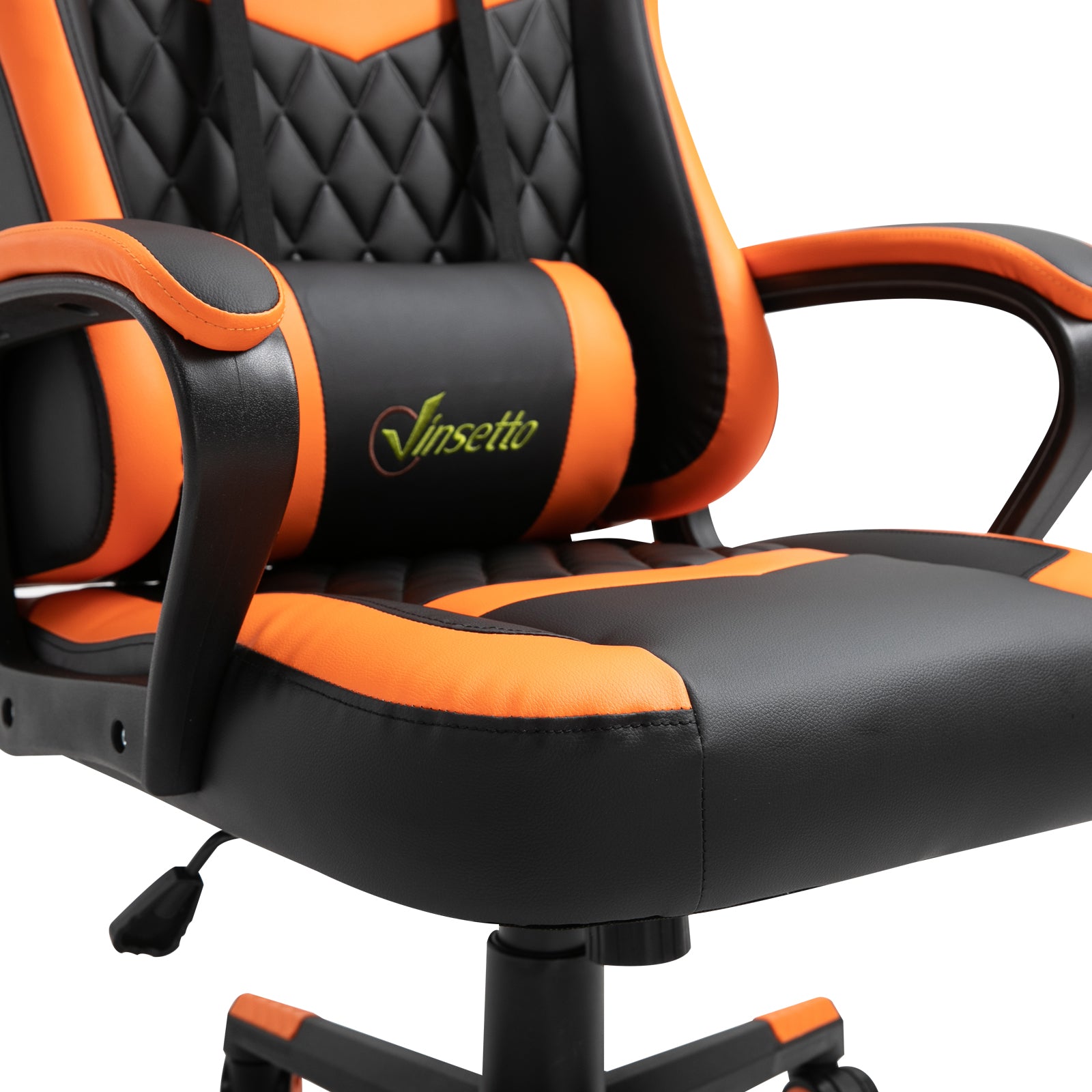 Cadeira Ergonómica Gaming Laranja 61x70x121-129 cm