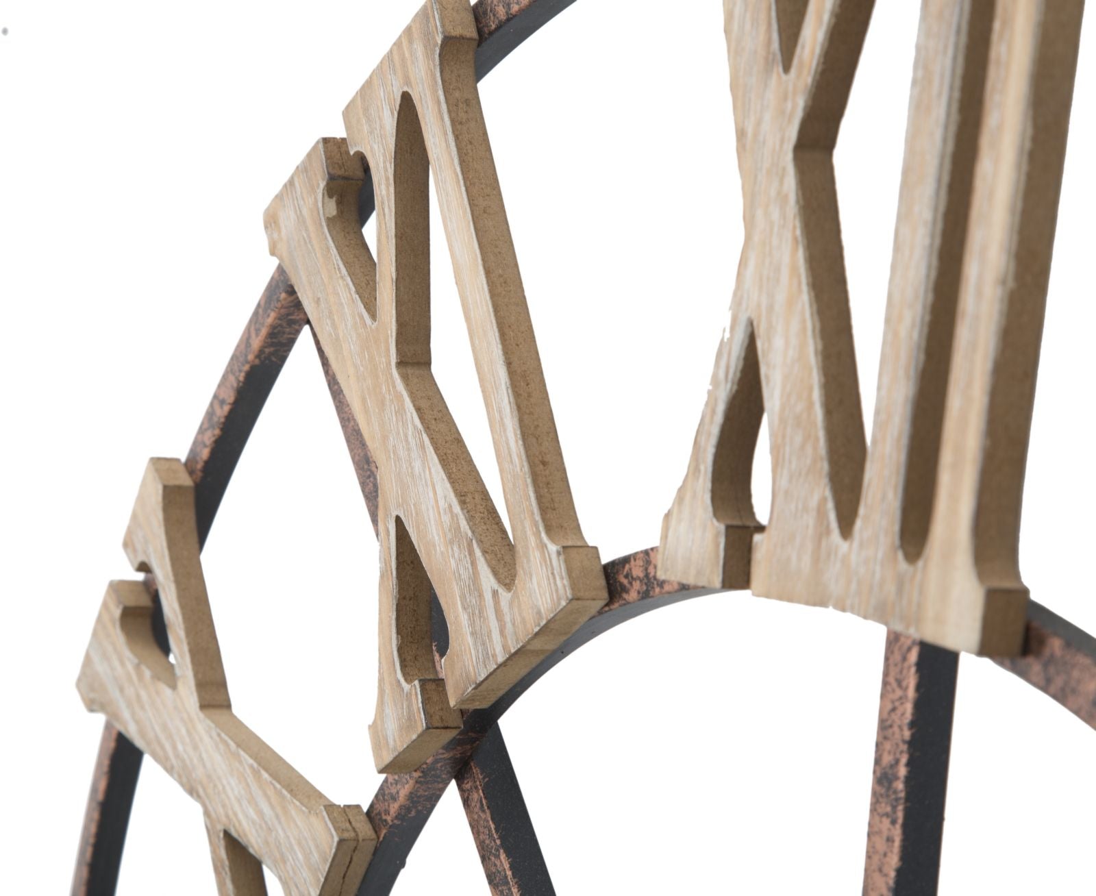 Relógio de Parede INDUSTRIAL – Castanho – Ferro, MDF