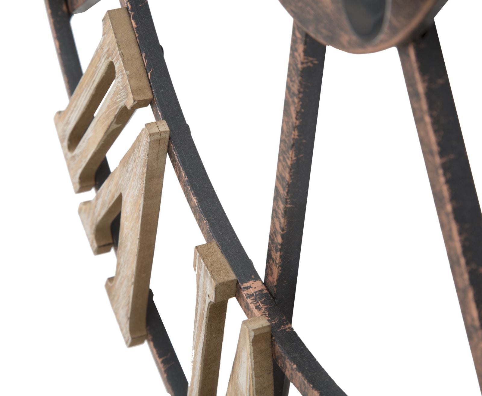 Relógio de Parede INDUSTRIAL – Castanho – Ferro, MDF