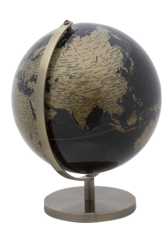 Globo Decorativo INDUSTRIAL – Preto/Dourado