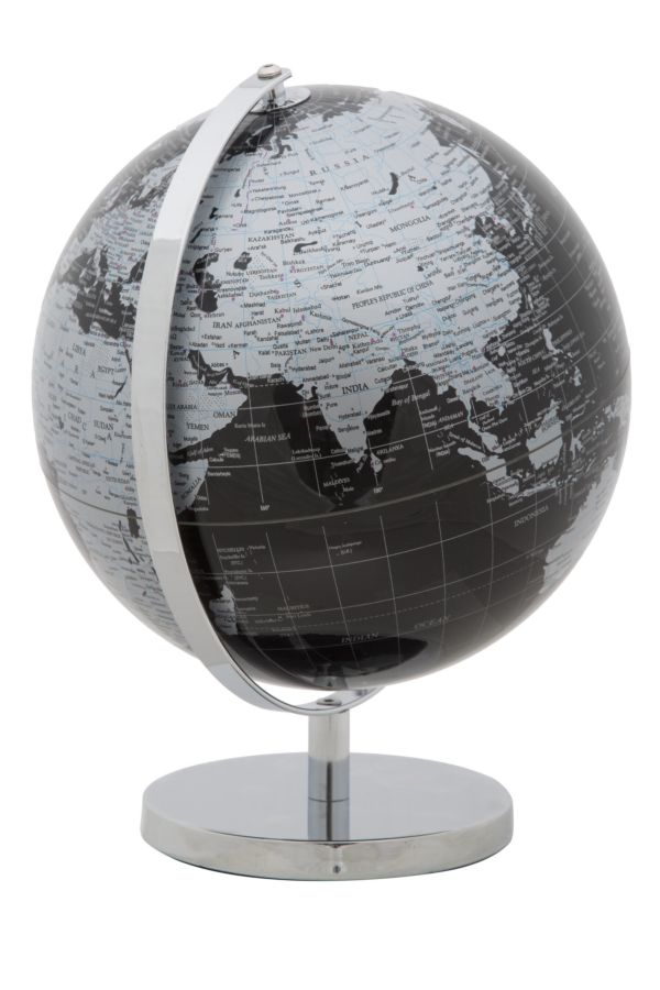 Globo Decorativo INDUSTRIAL – Preto/Prata