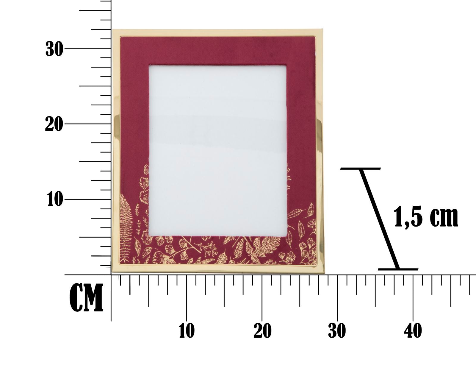 Moldura GLAM – Bordeaux/Dourado