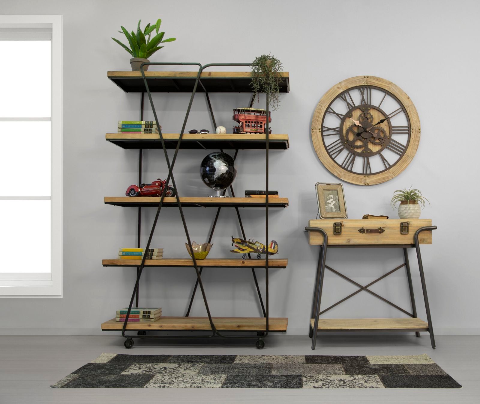 Globo Decorativo INDUSTRIAL – Preto/Prata