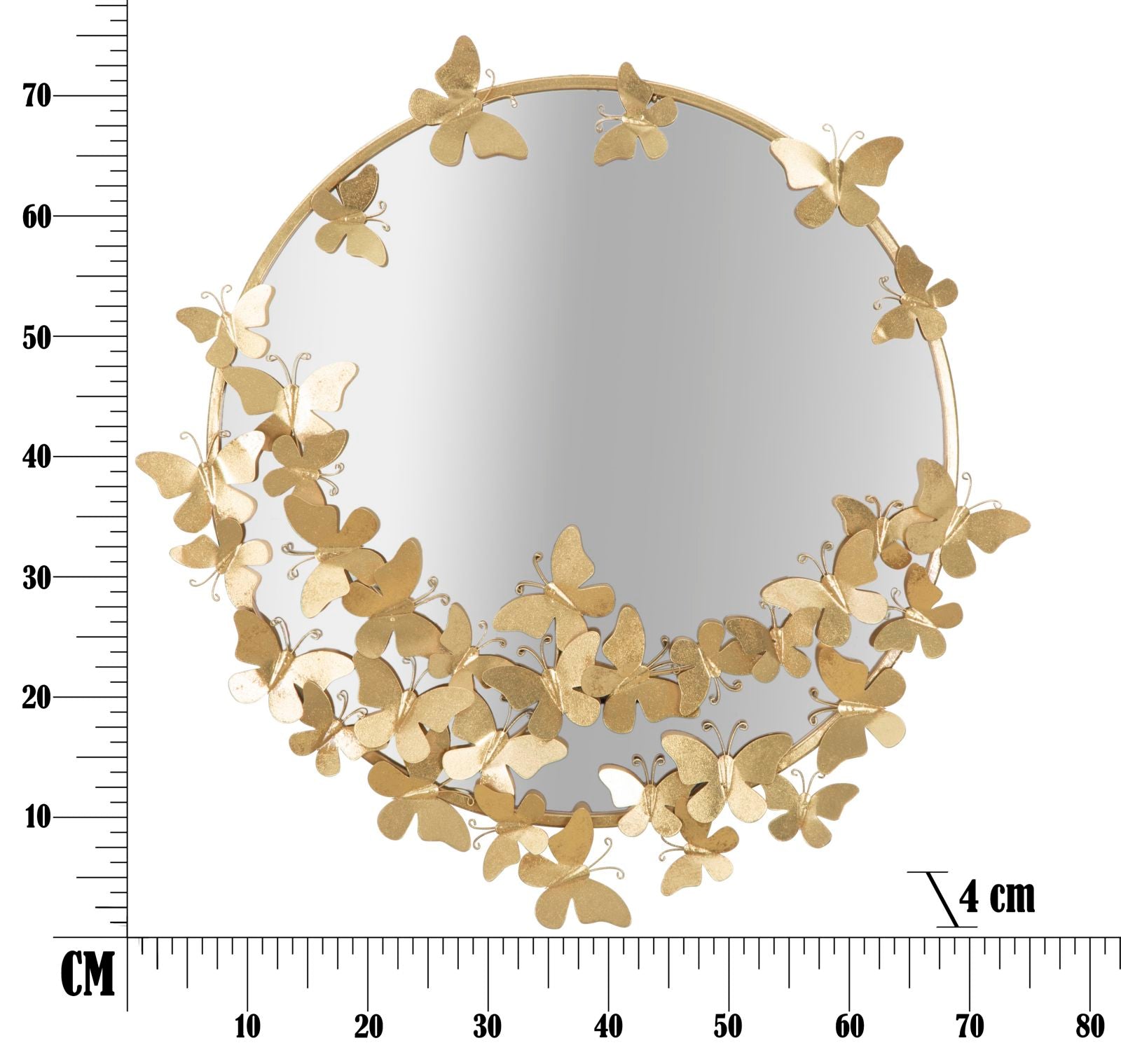 Espelho Redondo GLAM – Dourado