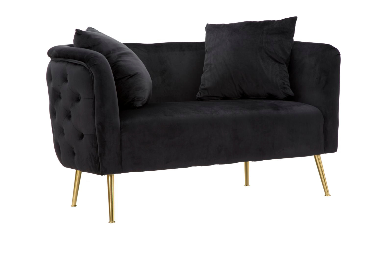 Sofá de 2 Lugares GLAM – Preto