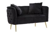 Sofá de 2 Lugares GLAM – Preto