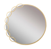 Espelho Redondo de Metal GLAM – Dourado