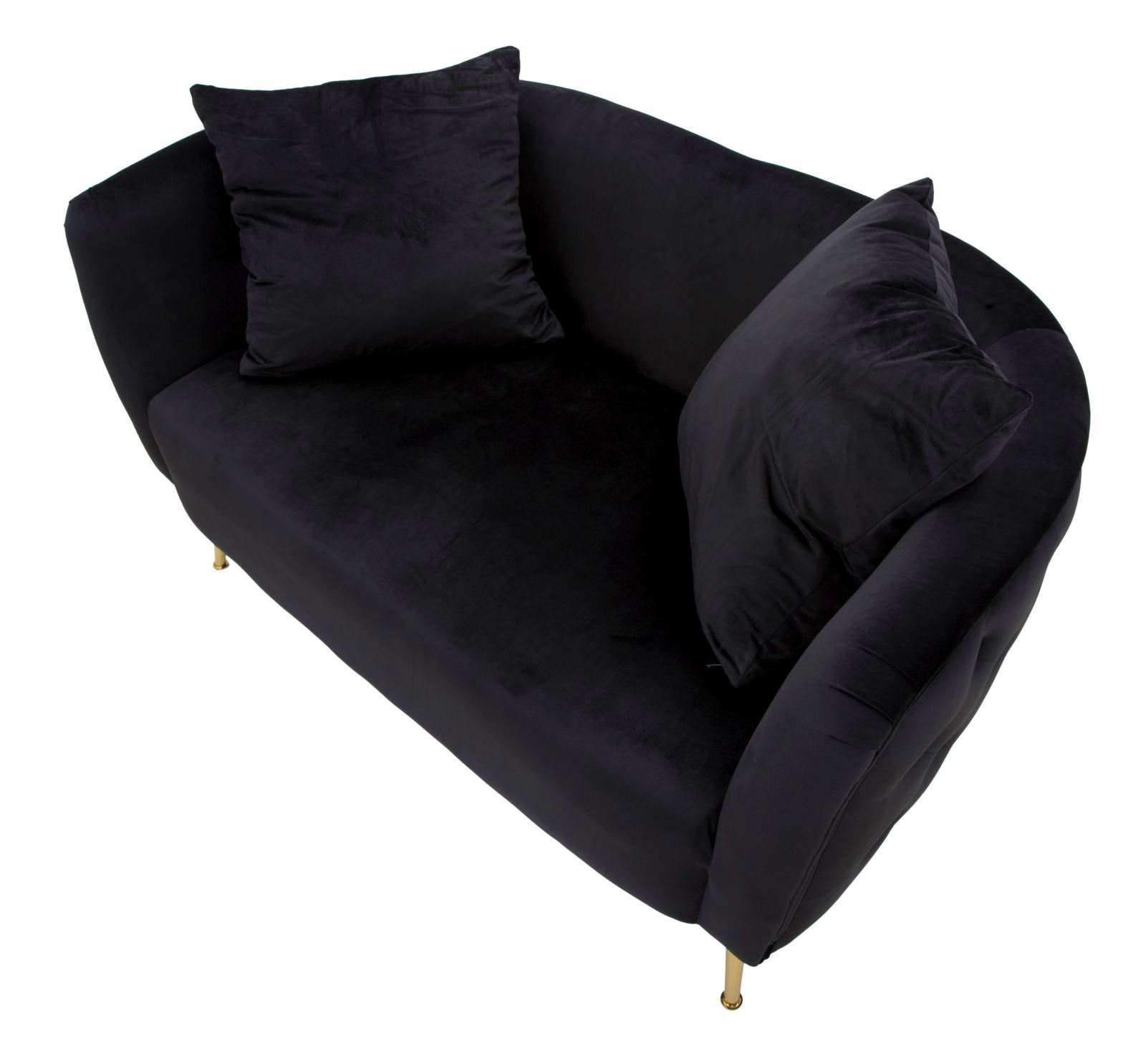 Sofá de 2 Lugares GLAM – Preto