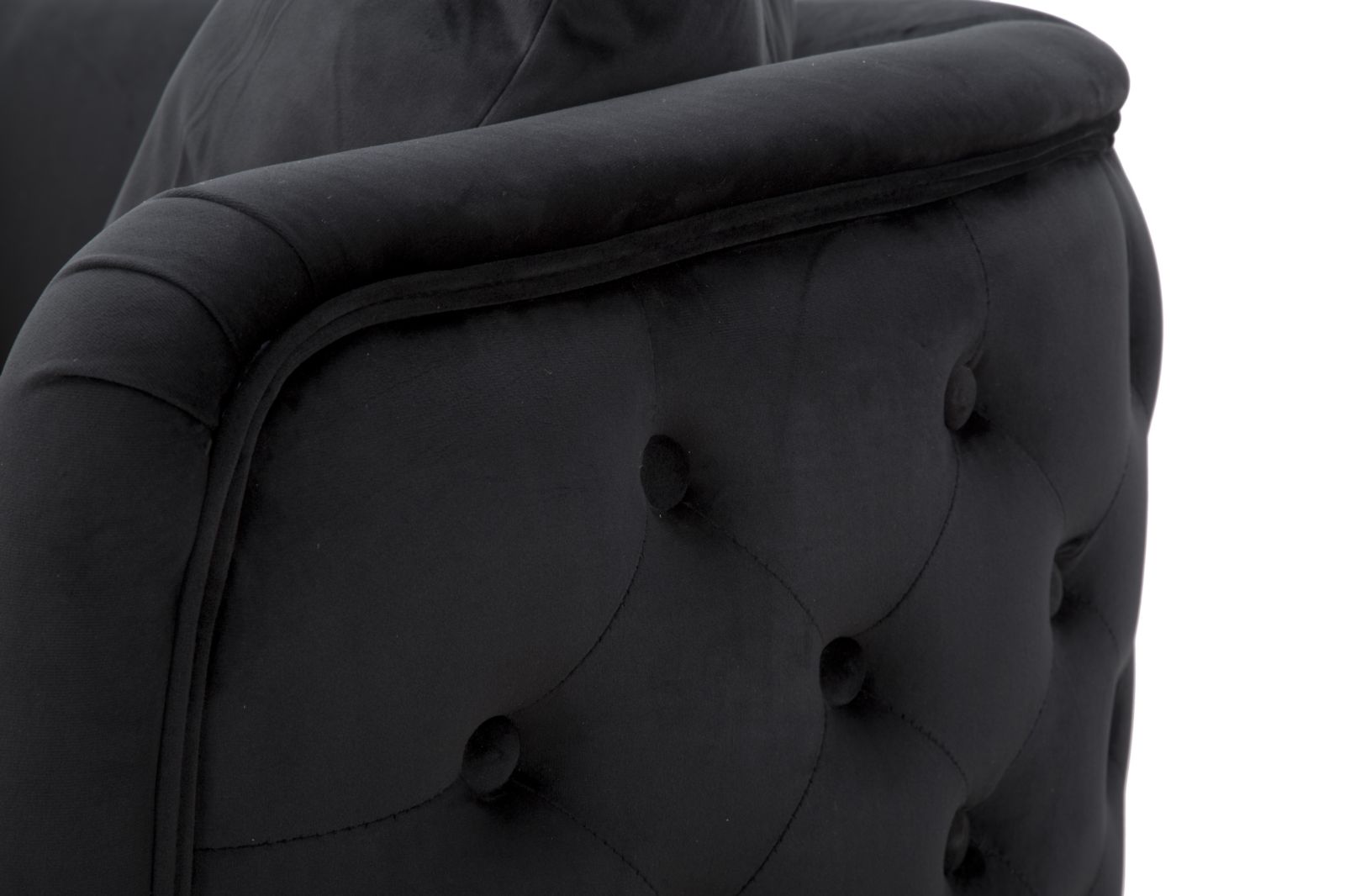 Sofá de 2 Lugares GLAM – Preto