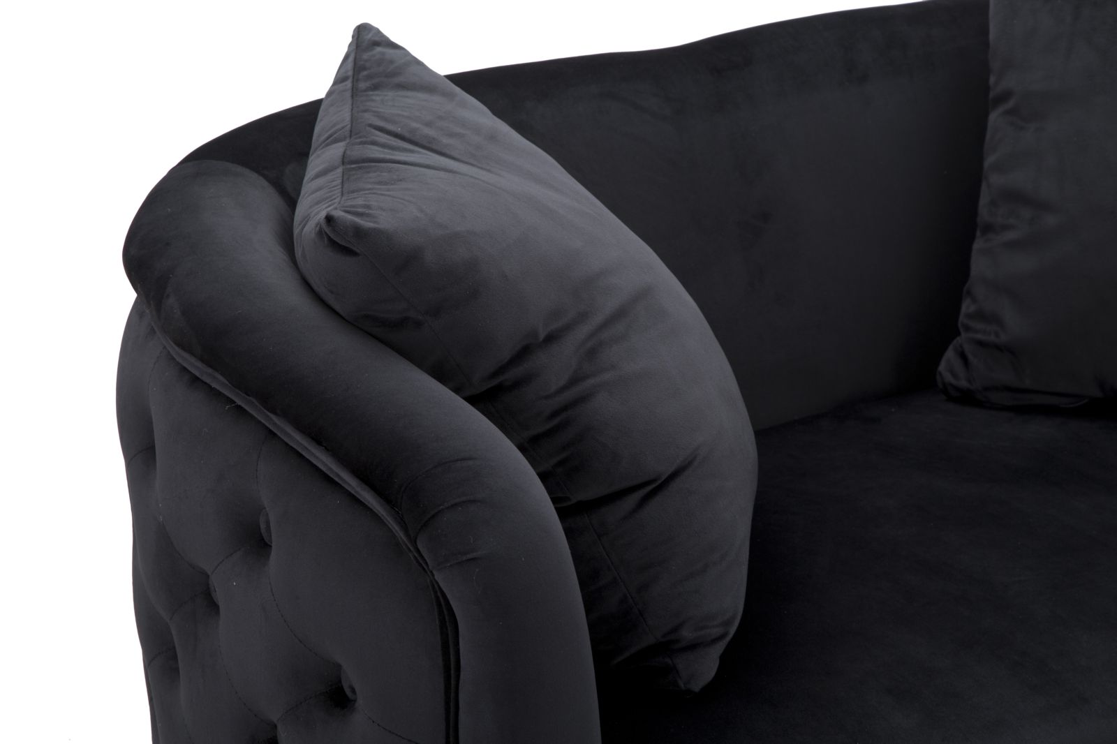 Sofá de 2 Lugares GLAM – Preto