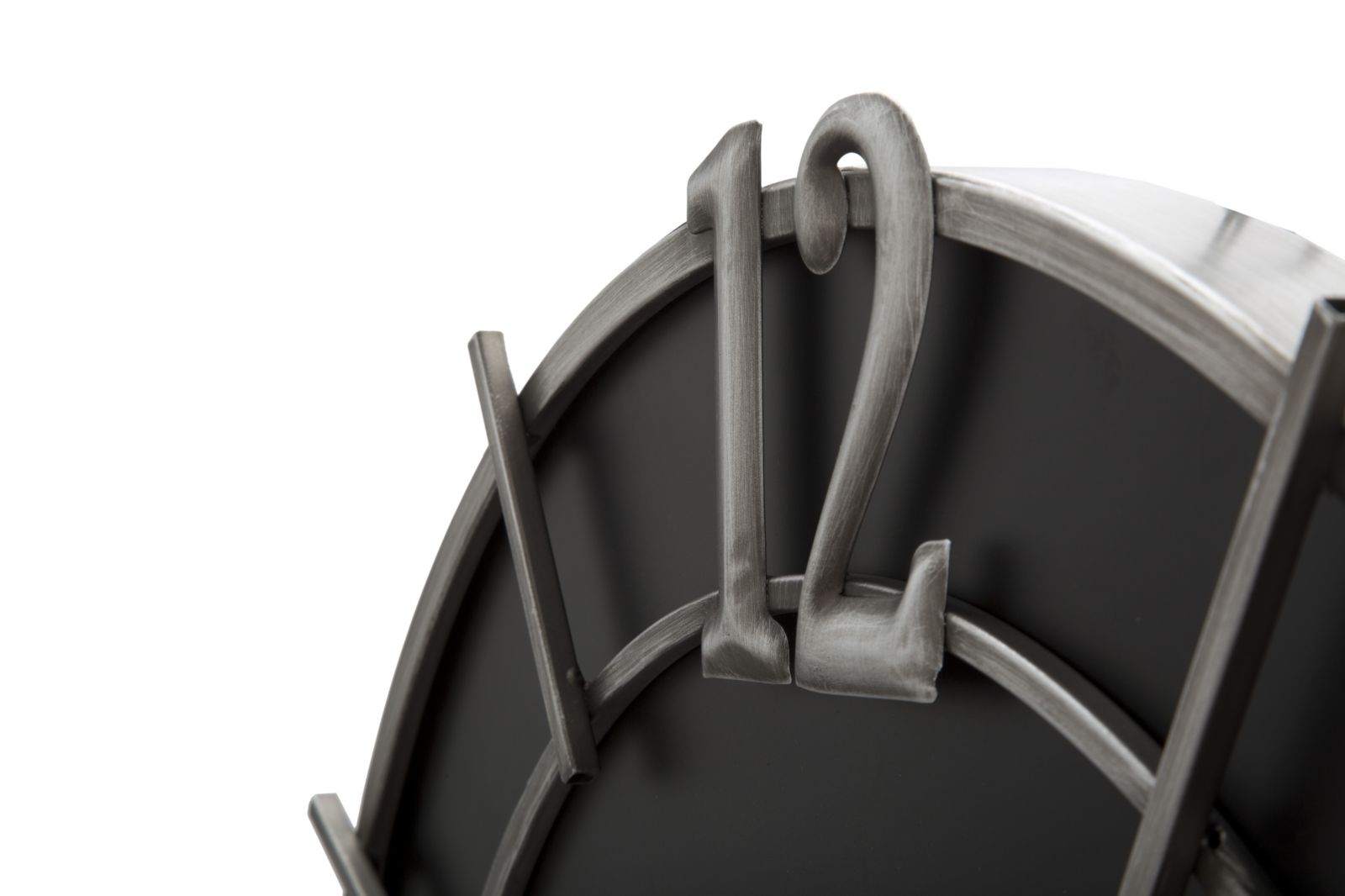 Relógio de Parede – Prateado/Preto – Metal e Madeira