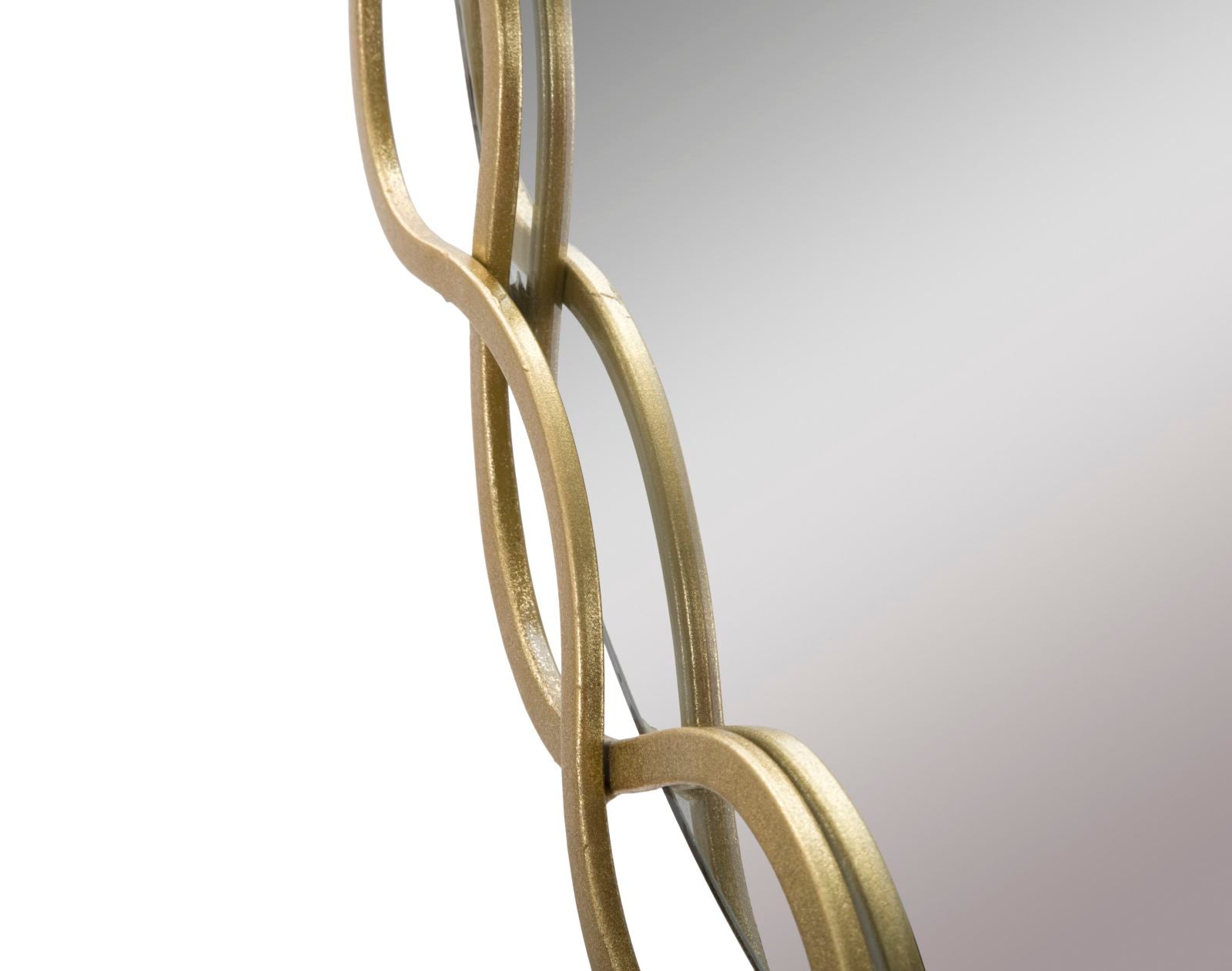 Espelho Redondo de Metal GLAM – Dourado