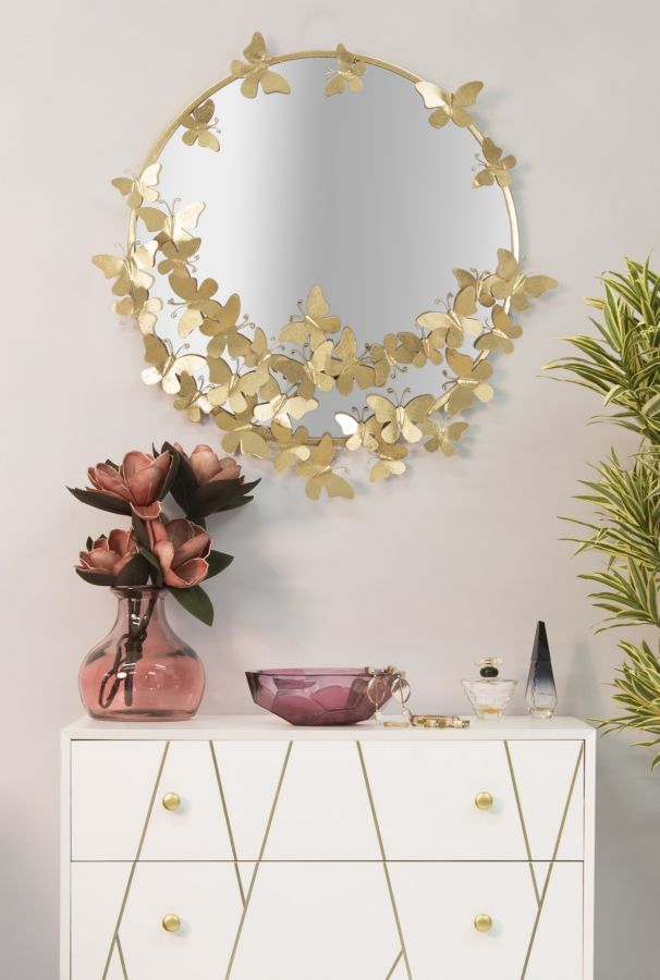 Espelho Redondo GLAM – Dourado