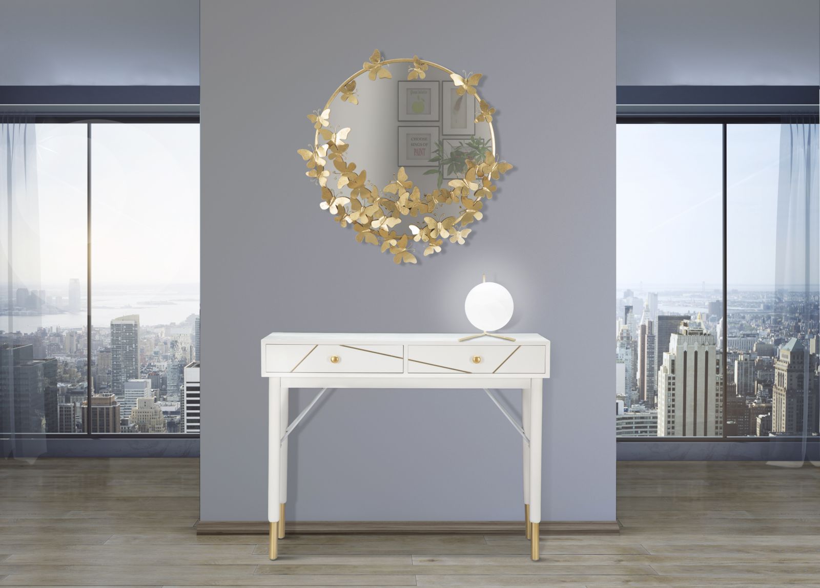 Espelho Redondo GLAM – Dourado