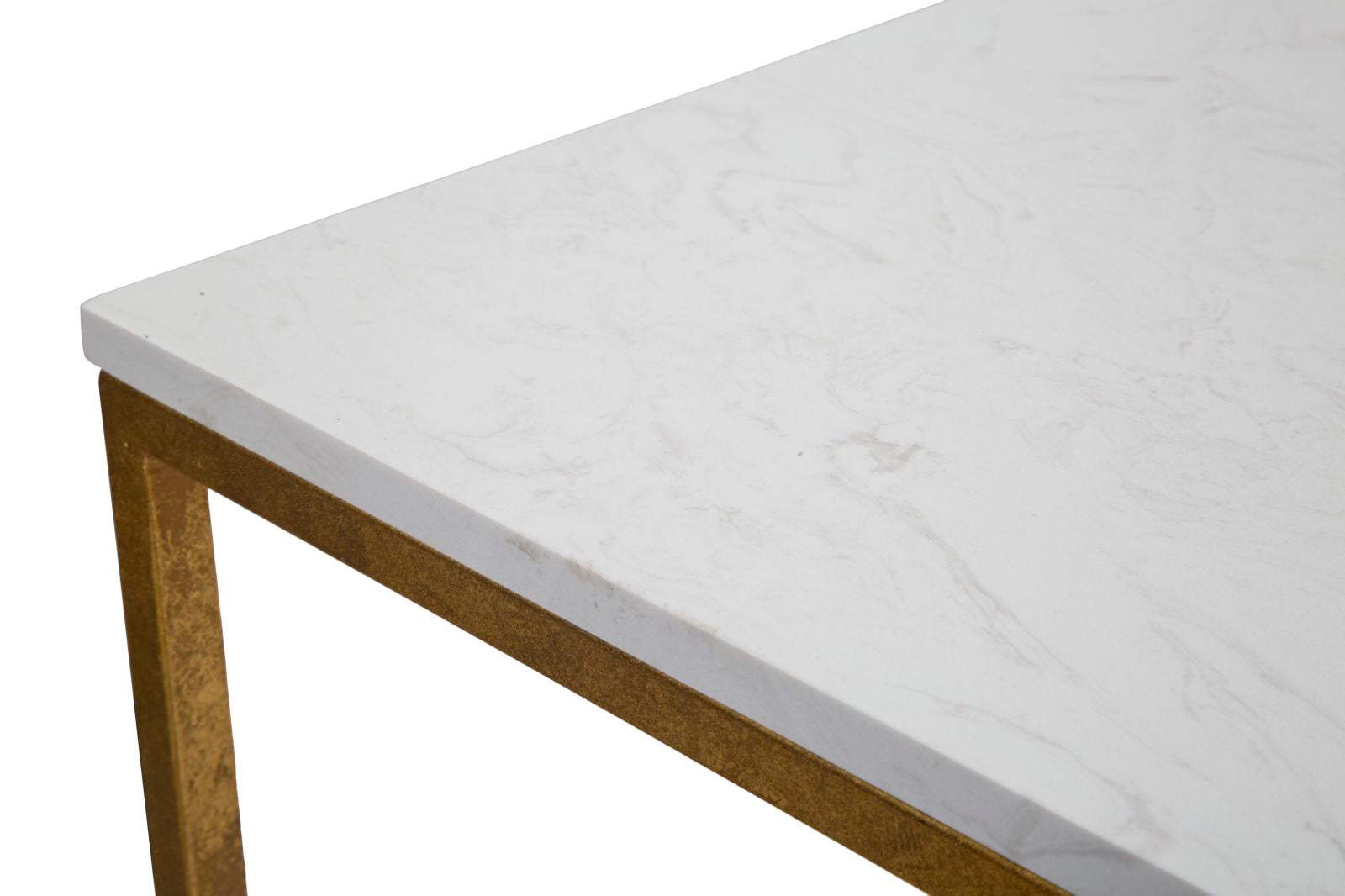 Mesa de Centro Metálica GLAM – Dourada e Branca