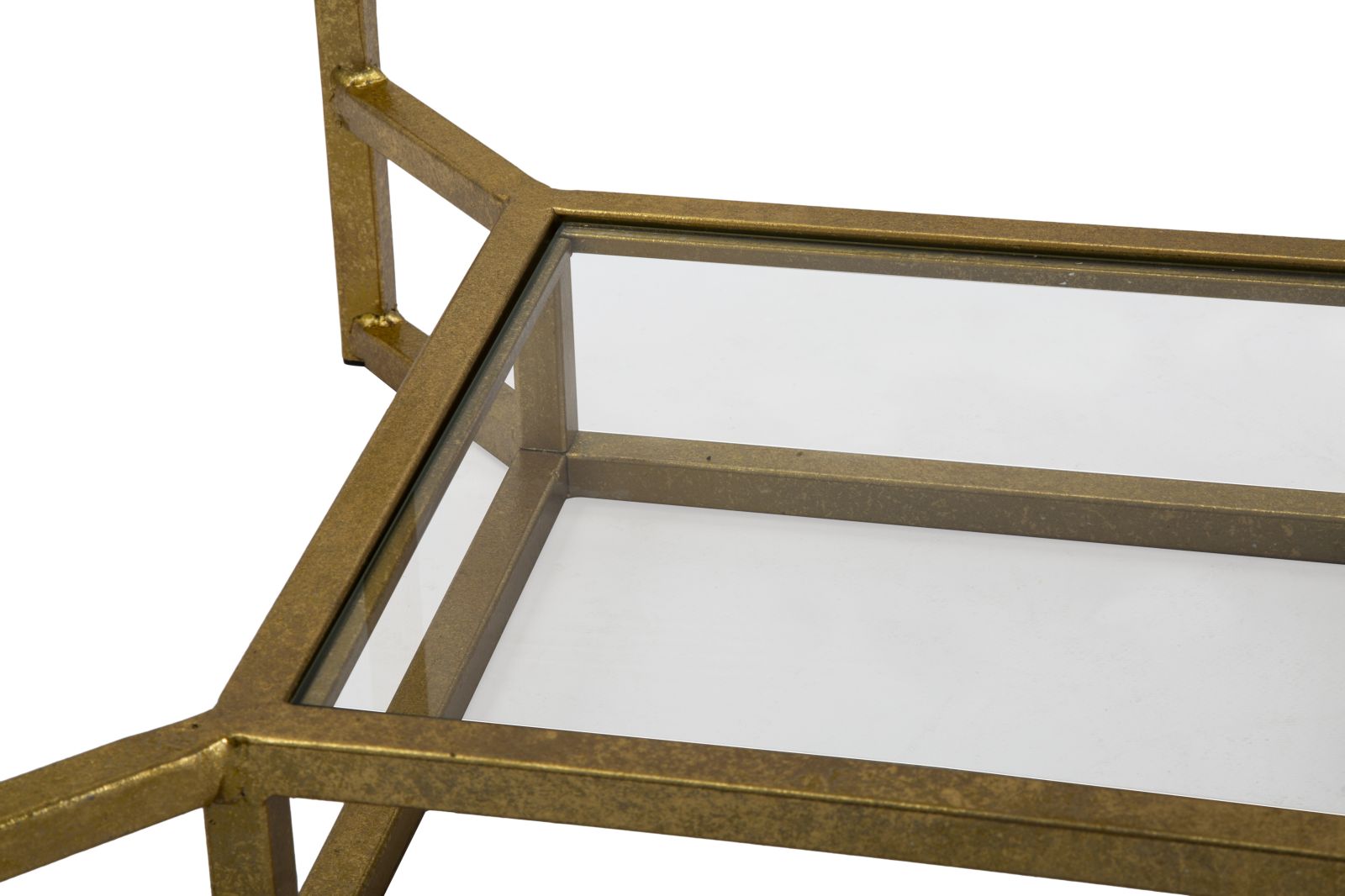 Mesa de Centro Metálica GLAM – Dourada e Branca