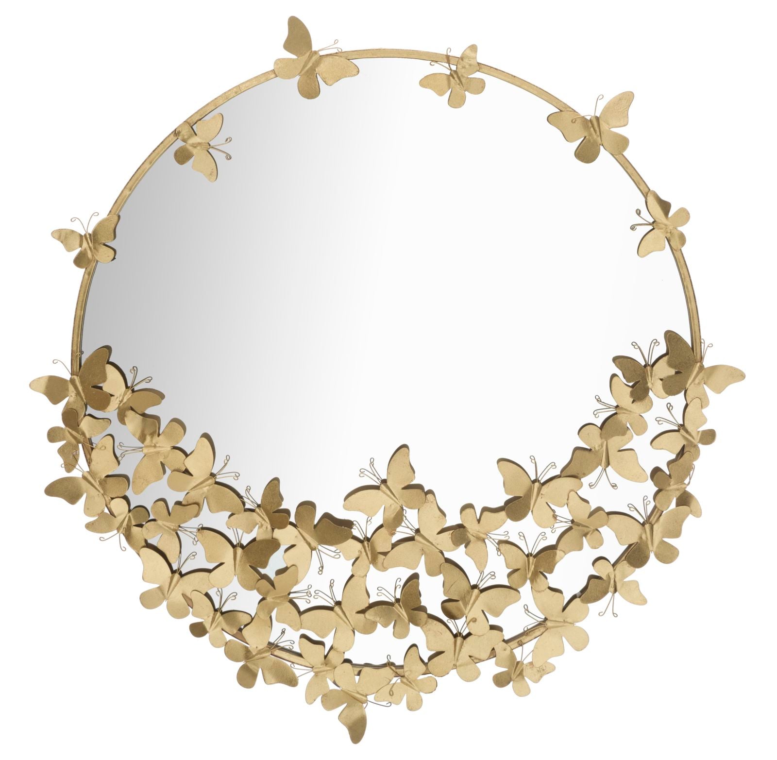 Espelho de Parede Redondo GLAM – Dourado