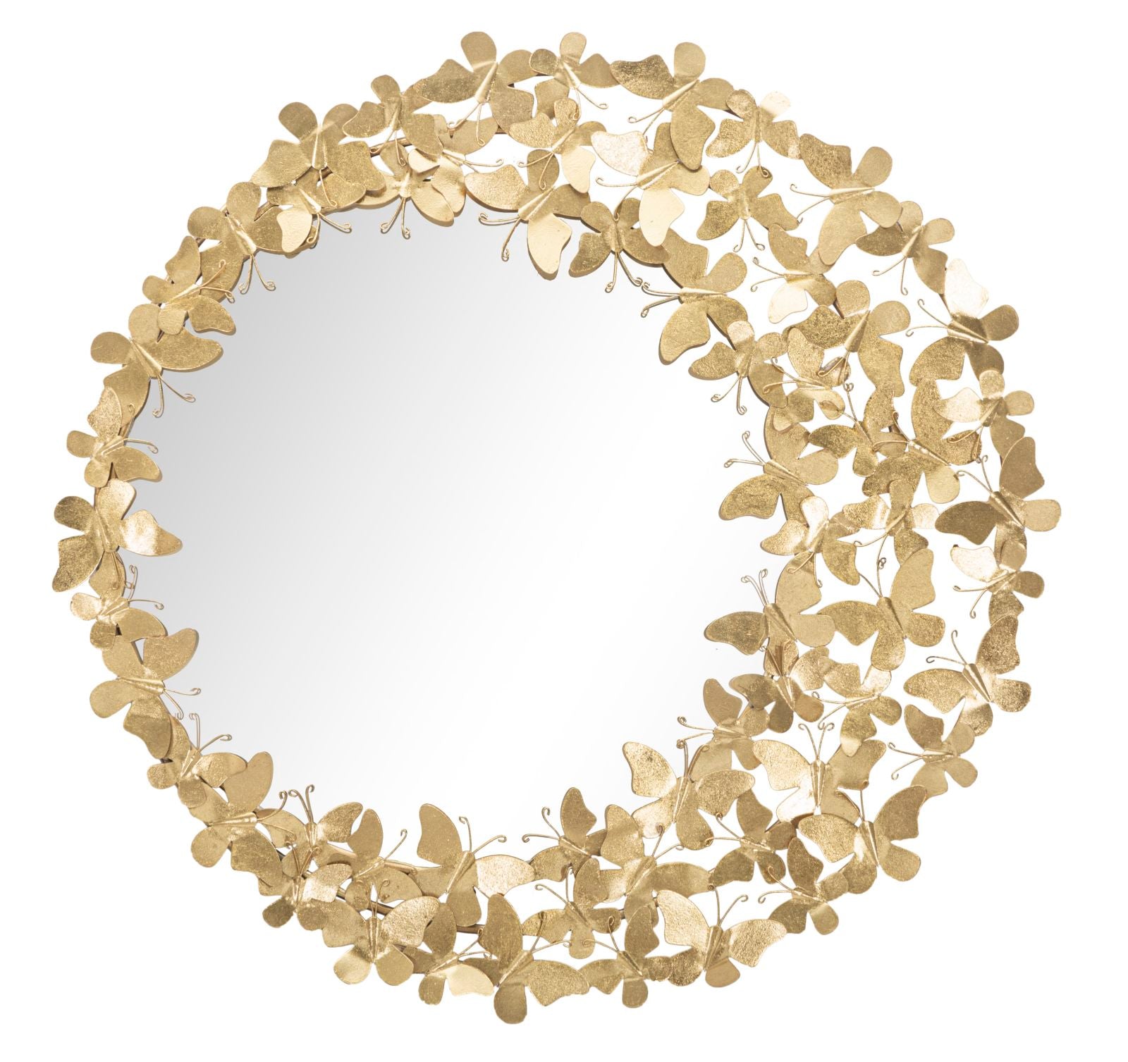 Espelho de Parede Redondo GLAM – Dourado
