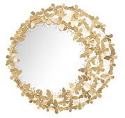 Espelho de Parede Redondo GLAM – Dourado