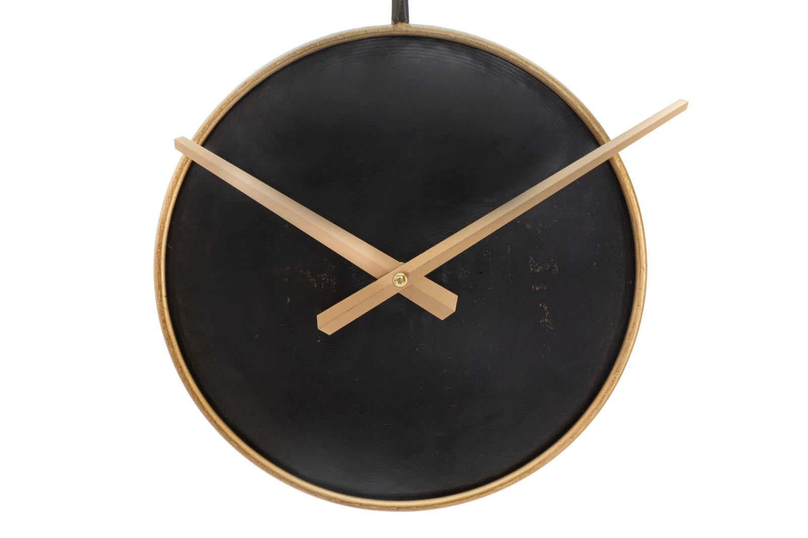 Relógio de Parede – Preto e Dourado – Ferro