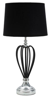 Candeeiro de Mesa GLAM – Preto e Prateado