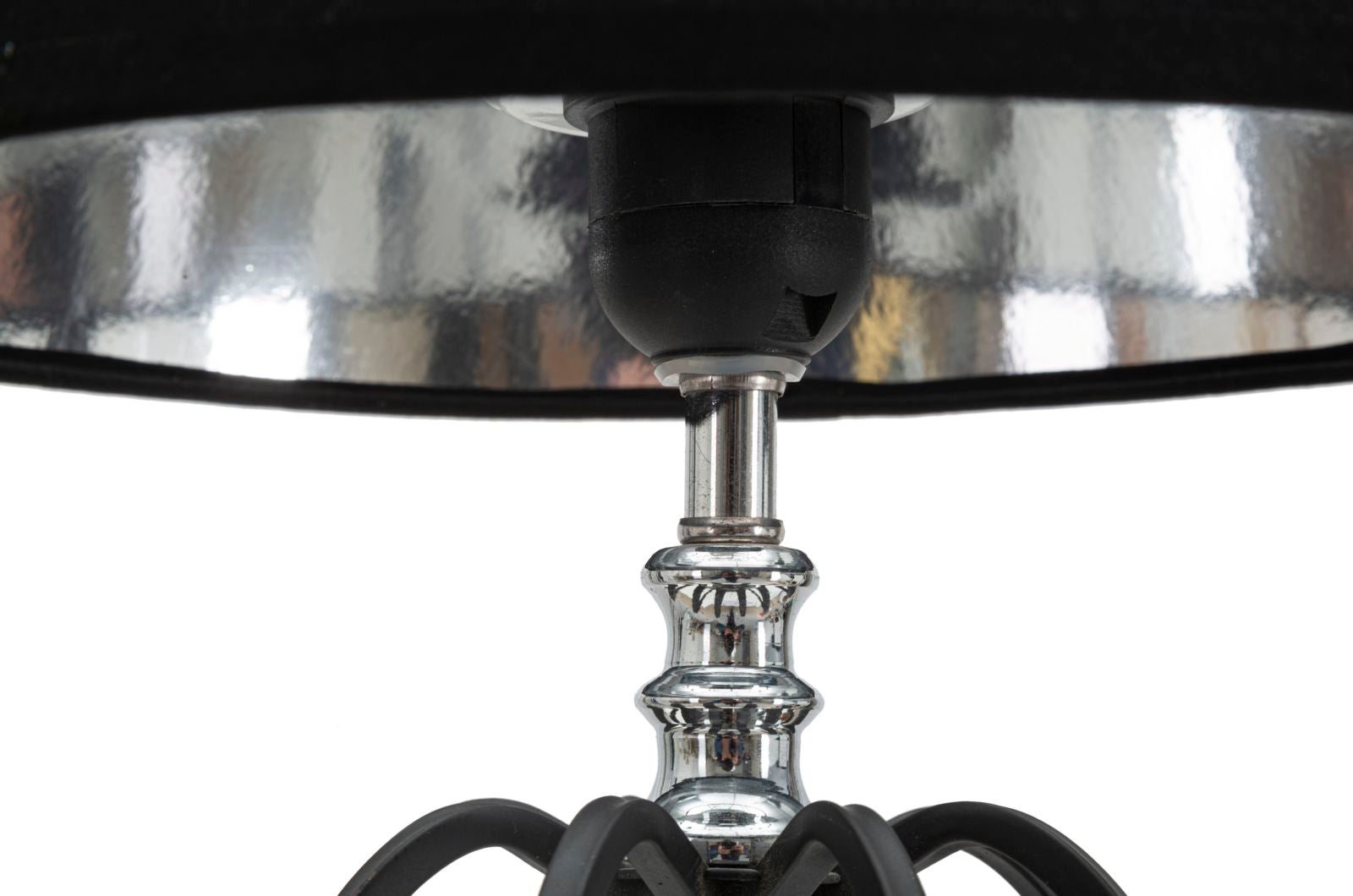 Candeeiro de Mesa GLAM – Preto e Prateado